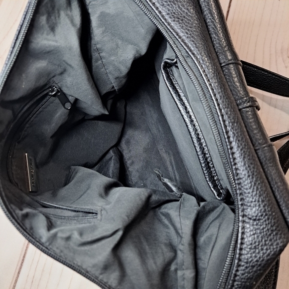 Giani Bernini Pebble Black Leather Hobo Chain Belt Purse - Picture 11 of 11